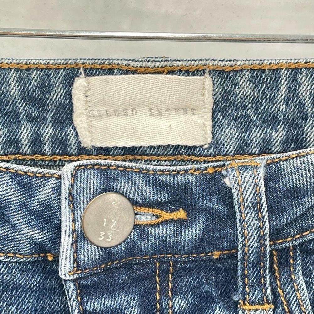 Gilded Intent Womens High Rise Skinny Jeans Distressed Stretch Blue Size 27x30 - Picture 6 of 13